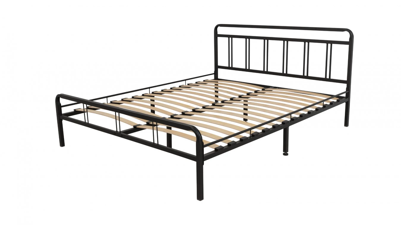 Металлическая кровать Avinon, цвет черный в спальню Askona фотография товара - 5 - большое изображение