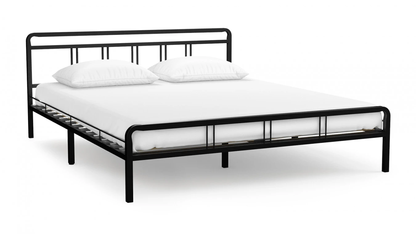 Металлическая кровать Avinon, цвет черный в спальню Askona фотография товара - 2 - большое изображение